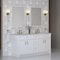 James Martin Vanities Bellshire 72" Double Vanity, Bright White w/ 3 CM Carrara Marble Top 660-V72-BW-3CAR - alternate 4