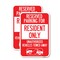 Signmission Parking Lot Sign Reserved Parking for Residents Only Un, 12'' X 18'', Heavy Gauge Aluminum, 2PK A-1218-2PACK-23417 - alternate 1