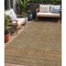 Homeroots 5' X 8' Taupe And Brown Striped Washable Indoor Outdoor Area Rug 615639 - alternate 1