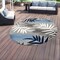World Rug Gallery Palm Frond Indoor/Outdoor Area Rug 6 ft Round Blue 5550BLUE8RND - alternate 1