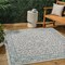 Jonathan Y Charleston Vintage Filigree Textured Weave Gray/Teal 6 ft Square Indoor/Outdoor Area Rug SMB106E-6SQ - alternate 1