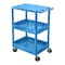 Luxor Flat Top and Tub Middle/Bottom Shelf Cart, 24" X 18", Utility Cart Shelf Style: Flush BUSTC211BU - alternate 3