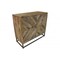Homeroots 34in Shades of Natural Brown Solid Wood Accent Chest With A Door and Shelves 489018 - alternate 4