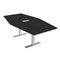 Skutchi Designs 6ft Hexagon Conference Table With Power | Harmony Series | 6 Person Meeting Room Table HAR-HEX.IR-48X72-T-U999ST19-ESIL - alternate 1