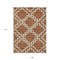 Homeroots 9' X 12' Brown And Ivory Geometric Washable Indoor Outdoor Area Rug 593784 - alternate 6