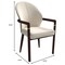 Leisuremod Opaline Series Elegant Wooden Dining Chair in Brown/Cream OC24BRCR - alternate 3