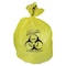 Heritage Healthcare Biohazard Printed Can Liners, 30 gal, 1.3 mil, 30" x 43", Yellow, Flat Pack, PK200 A6043PY - alternate 2