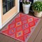 Homeroots 3' X 5' Red Geometric Indoor Outdoor Area Rug 555627 - alternate 1