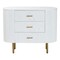 Bali & Pari Beyla Mid-Century White Fluted Wood and Gold Metal 3-Drawer Dresser 249-13931-ZORO - alternate 4