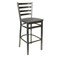 Bfm Seating Lima Ladder Back Barstool - Rustic Copper Relic Seat - Steel Frame - Clear Coat Finish 2160BRCR-CL - alternate 1
