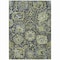 Homeroots 3' X 5' Fern Green And Blue Damask Washable Indoor Outdoor Area Rug 609066 - alternate 4