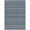 Homeroots 8' X 10' Navy Blue And Mint Green Striped Washable Indoor Outdoor Area Rug 610549 - alternate 3