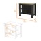 Homeroots Black and Oak 41" Kitchen Island With Storage 535021 - alternate 4