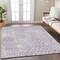 Homeroots 3' X 5' Lilac And Ivory Geometric Washable Indoor Outdoor Area Rug 595085 - alternate 2