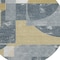 Homeroots 8' Gray And Gold Round Geometric Washable Indoor Outdoor Area Rug 617916 - alternate 5