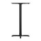 Flash Furniture 24" RND Tabletop, Seamless Surface Technology, White Faux Marble with 22x22 Black Bar Height X-Base ST-RD24-WHMAR-T2222B-GG - alternate 3