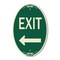 Signmission Exit With Left Arrow, 12 Inch X 18 Inch Designer, Heavy Gauge Aluminum A-OV-G-1218-9843 - alternate 1