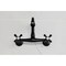 Kingston Brass Two-Handle Wall Mount Bridge Kitchen Faucet, Matte Black KS3250AX - alternate 2