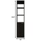 Homeroots 13" Black Laminate Display Stand With Four Shelves 477663 - alternate 2