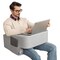 Lavish Home Reading Pillow for Gaming Lap Desk Pillow with Arm Rests, Storage Pockets, Removable Washable Cover HT-PILLOW5-GRY - alternate 3