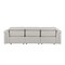 Homeroots 100" Light Gray Top Grain Leather Reclining Metal USB Sofa 720431 - alternate 4