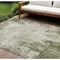Homeroots 10' X 14' Olive Green And Ivory Abstract Washable Indoor Outdoor Area Rug 612339 - alternate 1