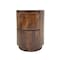 Homeroots 24" Chestnut Solid Wood Round Drum End Table With Two Drawers 632715 - alternate 3