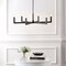 Jonathan Y Darcy 35" 6-Light Grand Modern Industrial Adjustable Geometric Architectural Square-Arm Candle-Style JYL9561B - alternate 5