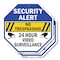 Signmission Security Alert No Trespassing 24 Ho, 6 inch X 6 inch, Plastic Sign, 2PK OC-P-2PACK-6-185 - alternate 1