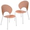 Leisuremod Opulent Modern Plastic Dining Side Chair with Chrome Metal Legs in Amber, 2PK OC20A2 - alternate 1