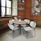 Regency Round Kahlo Breakroom Table W/ 4 Zeng Stack Chairs, 36 in W, 36 in L, Noble Oak TPL36RNDNOBK44GY - alternate 3