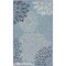 Homeroots 3' X 5' Navy Blue And Gray Floral Indoor Outdoor Area Rug 572366 - alternate 1