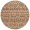 Homeroots 8' Terra Cotta And Beige Round Southwestern Washable Indoor Outdoor Area Rug 594198 - alternate 4