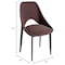 Leisuremod Amalfi Collection Fabric Modern Dining Chair in Plum Purple AC48PR - alternate 5