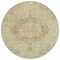 Homeroots 8' Sage Round Floral Medallion Washable Indoor Outdoor Area Rug 607934 - alternate 5