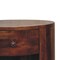 Homeroots 22" Chestnut Solid Wood Oval One Drawer Nightstand 651594 - alternate 8