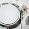 Smarty Had A Party 10.25" White with Silver Rim Organic Round Disposable Plastic Dinner Plates (120 Plates), 120PK 930WHS-CASE - alternate 4
