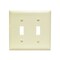 Pass & Seymour TradeMaster TP TP2-I Wallplate, 4.687 in L, 4-3/4 in W, 2 -Gang, Plastic, Ivory, Matte TP2ICC30 - alternate 2