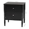Baxton Studio Lucera Mid-Century Black 2-Drawer Bobbin Nightstand 257-14122-ZORO - alternate 5