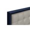 Homeroots Blue and Gray Wood And Tufted Faux Leather Lighted Queen Bed Frame 606422 - alternate 4