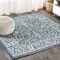 Jonathan Y Palazzo Vine and Border Textured Weave Teal/Gray 5 ft Square Indoor/Outdoor Area Rug SMB103B-5SQ - alternate 1