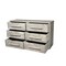 Homeroots 57" Gray Solid Wood Six Drawer Dresser 661220 - alternate 4
