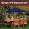 Pure Garden 10 ft Offset Patio Umbrella 8 ft Tall Hanging Cantilever Umbrella Fade-Resistant Shade Umbrella 50-LG1421 - alternate 4