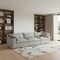Homeroots 120" Light Gray Linen Blend Modular Sofa 714571 - alternate 4