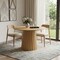 Homeroots 46" Brown Solid Wood Pedestal Base Round Top Dining Table 721009 - alternate 3