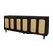 Homeroots 94in Black Distressed Solid Wood Sideboard with Six Doors 606295 - alternate 4