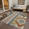Homeroots 10' X 14' Black Ivory And Copper Aztec Washable Indoor Outdoor Area Rug 598459 - alternate 4