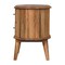 Homeroots 20" Brown Solid Wood Round Two Drawer Nightstand 651566 - alternate 4