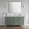James Martin Vanities 60 in. Single Vanity, Smokey Celadon, w/Single Hole 3CM White Zeus Silestone Top & Backsplash 503-V60S-SC-1WZ - alternate 2