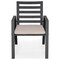 Leisuremod Chelsea Modern Patio Dining Armchair in Aluminum with Removable Cushions, Beige CC20BL-BG - alternate 5